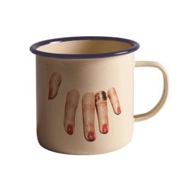 Κούπα Finger Hand 16856 10x9cm Multi Seletti Εμαγιέ