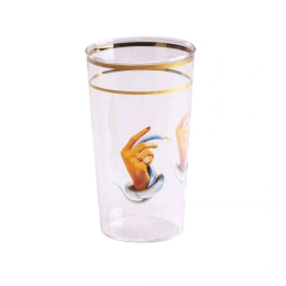 Ποτήρι Νερού Hands With Snakes 15960 7x13cm Multi Seletti Γυαλί