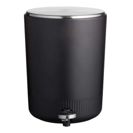 Κάδος Απορριμμάτων Plisse 977307 5L 23x28cm Black-Silver Sodahl Ανοξείδωτο Ατσάλι
