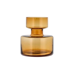 Βάζο Tubular 23559 20cm Amber Lyngby Glass Γυαλί