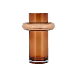 Βάζο Tube 23558 25cm Amber Lyngby Glass Γυαλί
