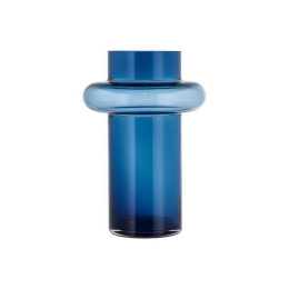 Βάζο Tube 23564 25cm Blue Lyngby Glass Γυαλί