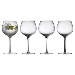 Ποτήρι Κρασιού Palermo (Σετ 4Τμχ) 12061 650ml Clear-Gold Lyngby Glass Glass