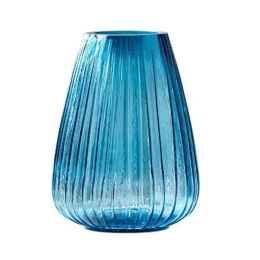 Βάζο Kusintha 25348 22cm Blue Bitz Γυαλί