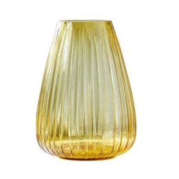 Βάζο Kusintha 25349 22cm Yellow Bitz Γυαλί