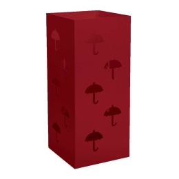 Ομπρελοθήκη Τετράγωνη 25-153 22x22x50cm Matte Bordeaux Pam&Co Ανοξείδωτο Ατσάλι