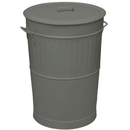 Κάδος Απορριμμάτων Retro 4868-163 Φ48x68cm 100lt Grey Ατσάλι