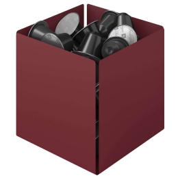 Βάση Για Κάψουλες 116-153 13x13x13cm Matt Bordo Pam&Co Ανοξείδωτο Ατσάλι