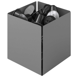 Βάση Για Κάψουλες 116-163 13x13x13cm Matt Concrete Grey Pam&Co Ανοξείδωτο Ατσάλι