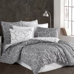 Παπλωματοθήκη Next 3197 (Σετ 3τμχ) Grey Nexttoo Υπέρδιπλο 230x250cm 100% Βαμβάκι