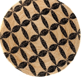 Χαλί Pop 60677-90 Natural-Black Merinos 150X150cm Round