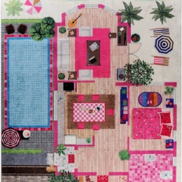 Χαλί Aloha 8136-055 Pink-Multi Merinos 160X230cm
