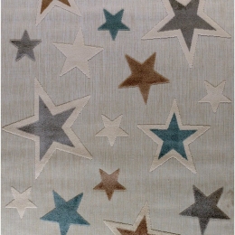 Χαλί Mallorca 61216-230 Beige-Petrol Merinos 160X160 Round