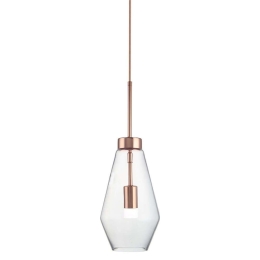 Φωτιστικό Οροφής DD-GL-0627CLEAR 1xG9 Φ17cm 140cm Copper Aidonitsa
