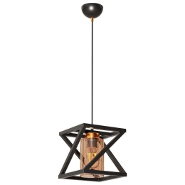Φωτιστικό Οροφής MEC-1205-1BLACK 1xΕ27 40W 20x20x70 Black Aidonitsa