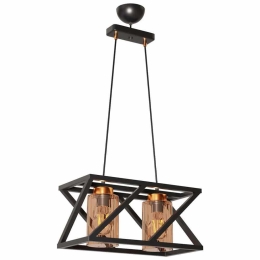 Φωτιστικό Οροφής - Ράγα MEC-1205-2BLACK 2xΕ27 40W 40x25x70cm Black Aidonitsa