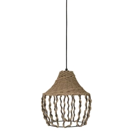 Φωτιστικό Οροφής MEC-174425BLACK 1xΕ27 40W Φ26cm 100cm Natural-Black Aidonitsa