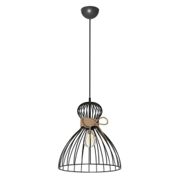 Φωτιστικό Οροφής MEC-356130BLACK 1xΕ27 40W Φ30cm 110cm Black Aidonitsa