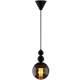 Φωτιστικό Οροφής MEC-78743F1 Φ14x55cm 1xE27 Black Aidonitsa
