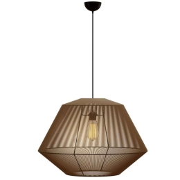 Φωτιστικό Οροφής MEC-80240BROWN Φ40x130cm 1xΕ27 40W Brown Aidonitsa
