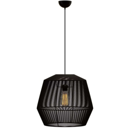Φωτιστικό Οροφής MEC-80347BLACK Φ39x120cm 1xΕ27 40W Black Aidonitsa