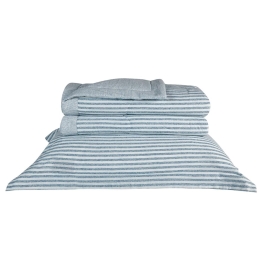 Κουβερλί Delia 19 Blue Kentia Υπέρδιπλo 220x240cm Βαμβάκι-Λινό