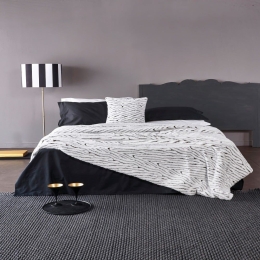 Κουβέρτα Γούνας Luciana 30 White-Black Kentia Ημίδιπλο 180x240cm Πολυέστερ