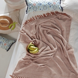 Κουβέρτα Demi 06 Terracotta Kentia King Size 260x240cm 100% Βαμβάκι
