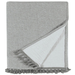 Κουβέρτα Greta 22 Grey Kentia Υπέρδιπλo 220x240cm 100% Βαμβάκι