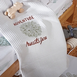 Κουβέρτα Βρεφική Willow Waffle Grey Kentia Αγκαλιάς 70x100cm 100% Βαμβάκι