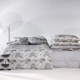 Μαξιλαροθήκες Nipon 22 (Σετ 2τμχ) Light Grey Kentia 50Χ70 100% Βαμβακερό Περκάλι