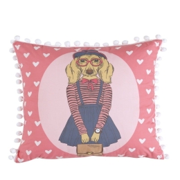Μαξιλαροθήκη Διακοσμητική Παιδική Otto Pink Kentia 45X45 Βαμβάκι-Πολυέστερ