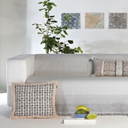Ριχτάρι Olive 22 Grey Kentia Διθέσιο 180x250cm Βαμβάκι-Πολυέστερ