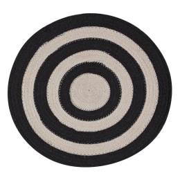 Σουπλά Brunch 221 38cm Black-Off White Kentia 100% Βαμβάκι