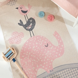 Χαλάκι Παιδικό Furioso Ecru-Pink-Grey Kentia 80X140cm