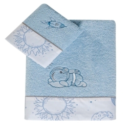 Πετσέτες Βρεφικές Orbit (Σετ 2τμχ) Baby Blue Kentia Σετ Πετσέτες 70x125cm 100% Βαμβάκι