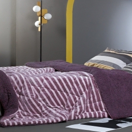 Κουβερτοπάπλωμα Charlotte 42 Flannel Fleece Purple Kentia King Size 260x230cm Silicon Fiber