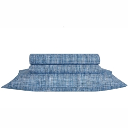 Σεντόνι Colton 01 Blue Kentia Μονό 160x270cm 100% Βαμβάκι
