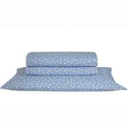 Σεντόνι Leyla 01 Blue Kentia Υπέρδιπλο 240x270cm 100% Βαμβάκι