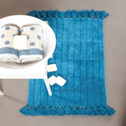 Πατάκι Μπάνιου Nova 01 Blue Kentia 70 x 110 100% Cotton
