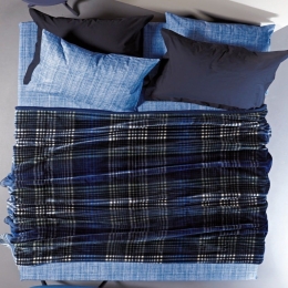 Κουβέρτα Parker Βελουτέ Blue Kentia King Size 260x240cm Πολυέστερ