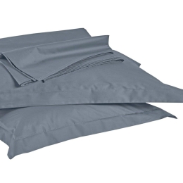 Μαξιλαροθήκες True Col 1702 (Σετ 2τμχ) Grey Kentia 50Χ70 100% Πενιέ Βαμβάκι