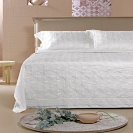 Κουβερλί Dulcinea (Σετ 3τμχ) Ivory Kentia Υπέρδιπλο 230x250cm 100% Βαμβακοσατέν