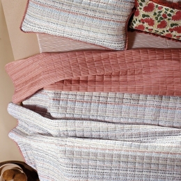 Κουβερλί Kilmi 06 Terracotta-Beige-Ciel Kentia Υπέρδιπλο 240x220cm Microfiber-Polyester