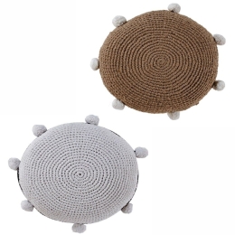 Μαξιλάρι Διακοσμητικό (Με Γέμιση) Casa 2323-26 Beige-White Kentia 45X45 Βαμβάκι,Jute