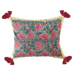 Μαξιλαροθήκη Διακοσμητική Casa 2311 Blue-Magenta-Green Kentia 45X45 100% Βαμβάκι