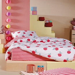 Παπλωματοθήκη Παιδική Crisp (Σετ 2τμχ) Red-Pink-Green Kentia Μονό 160x240cm 100% Βαμβάκι