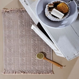 Πατάκι Μπάνιου Tomas 26 Beige Kentia 50X60 100% Βαμβάκι