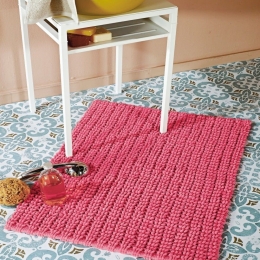 Πατάκι Μπάνιου Trevor 14 Bright Pink Kentia 60Χ90 100% Βαμβάκι