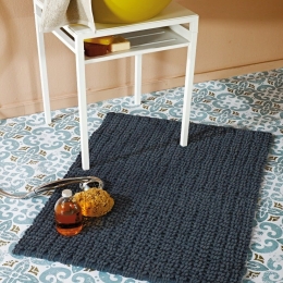 Πατάκι Μπάνιου Trevor 22 Dark Grey Kentia 50X60 100% Βαμβάκι